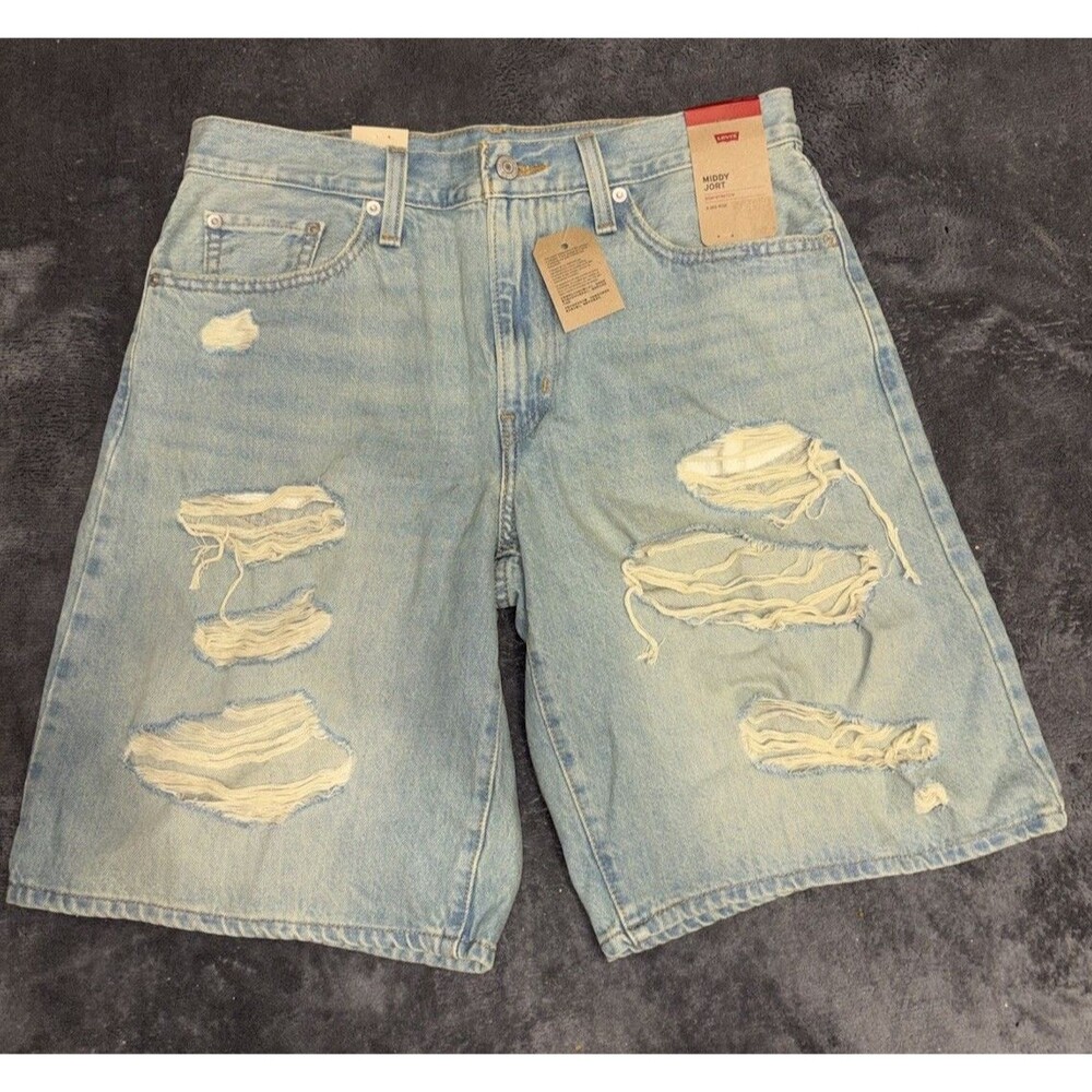 Levis Women's Middy Jort Size 29 Que Pasa Non Stretch 100% Cotton Denim NWT